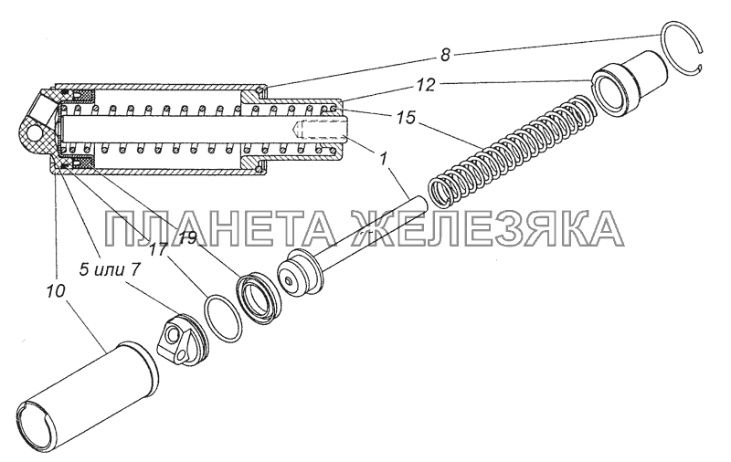 53205-3570210 Цилиндр пневматический 35x65 КамАЗ-4308 (2008)